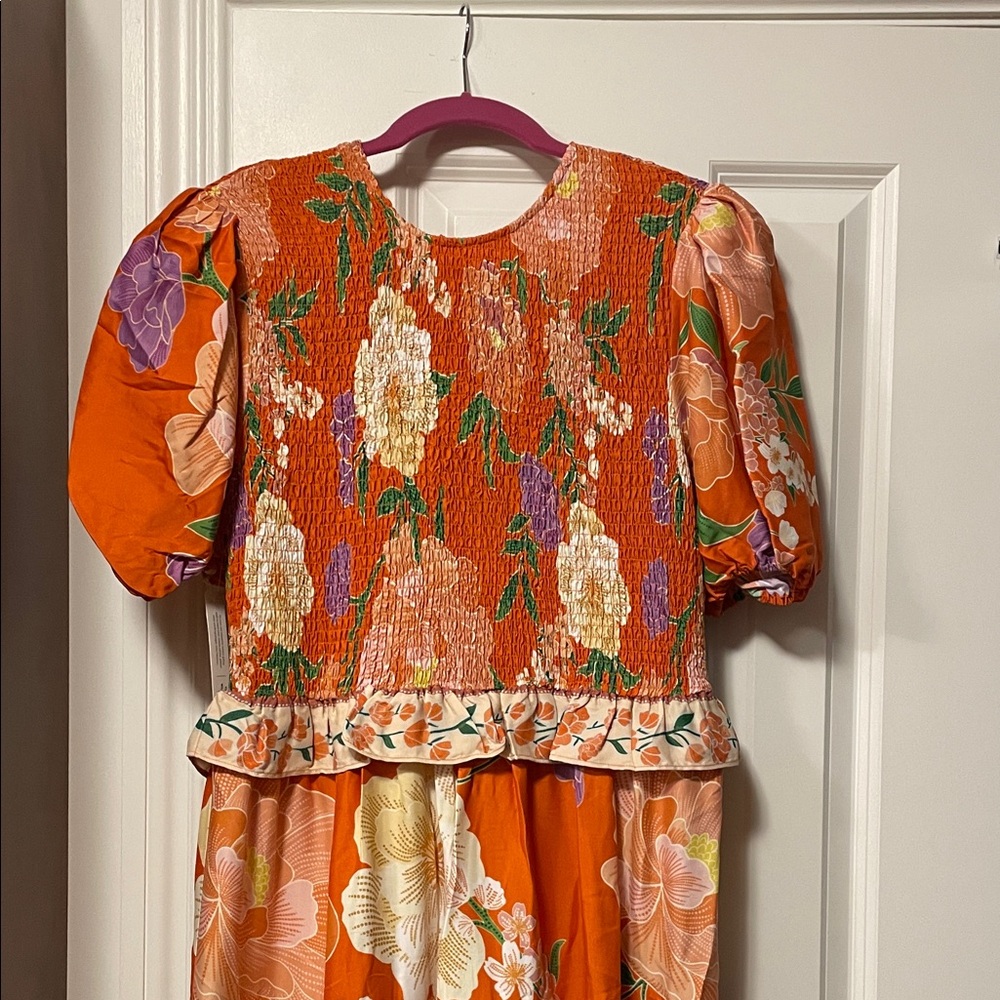 FARM Rio Vibrant Floral Maxi Dress - Orange, Purple, Green